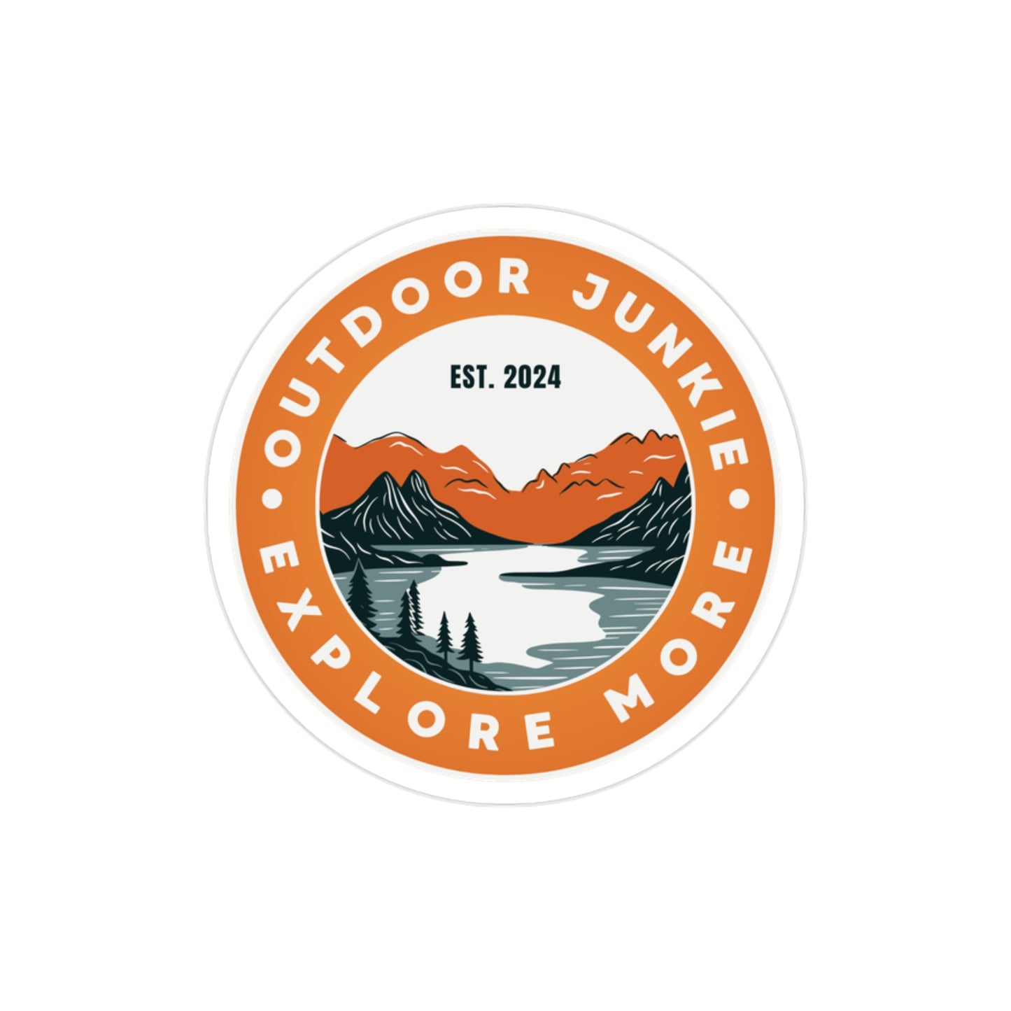 Outdoor Junkie Die-Cut Sticker